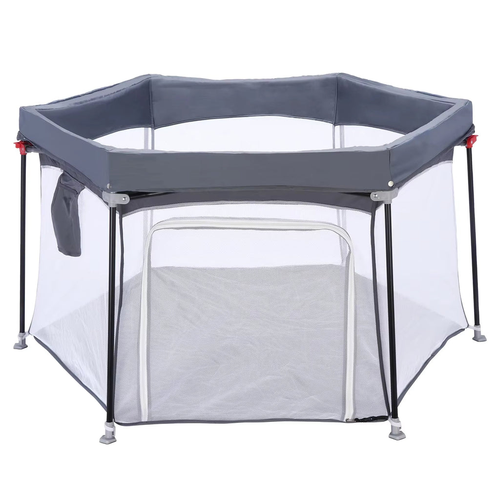 Nubely - PlayPod™ – Foldable Hexagon Baby Playpen with Thick Mat - Playpen -