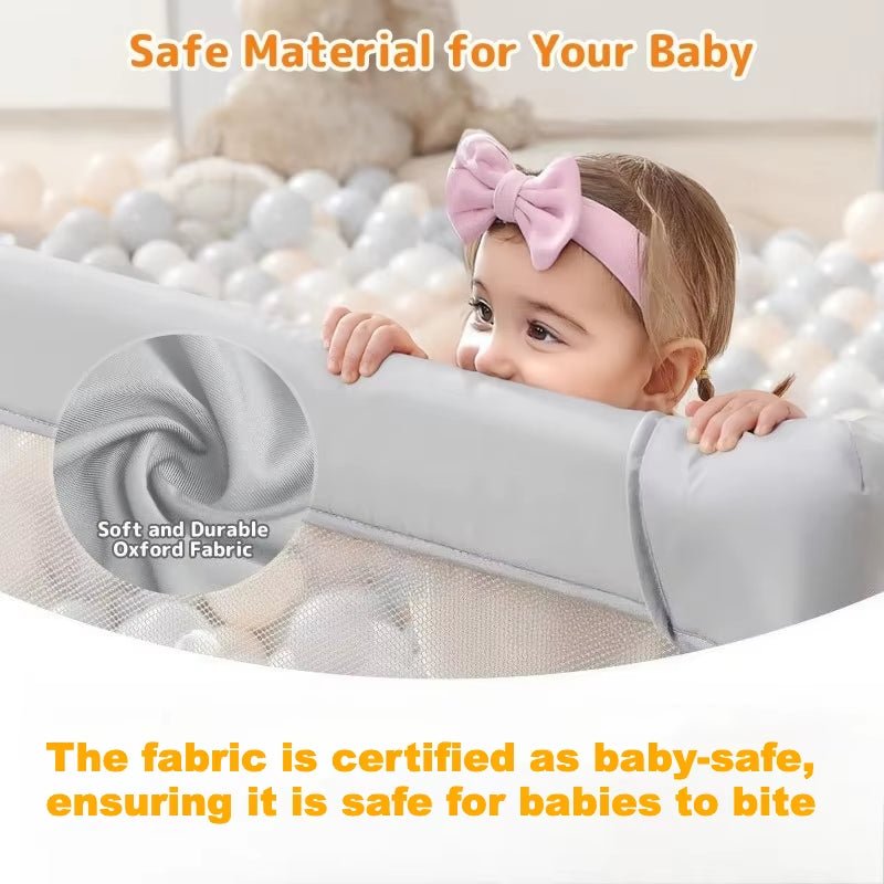 Nubely - PlaySafe™ – Foldable Baby Playpen with Breathable Mesh - 