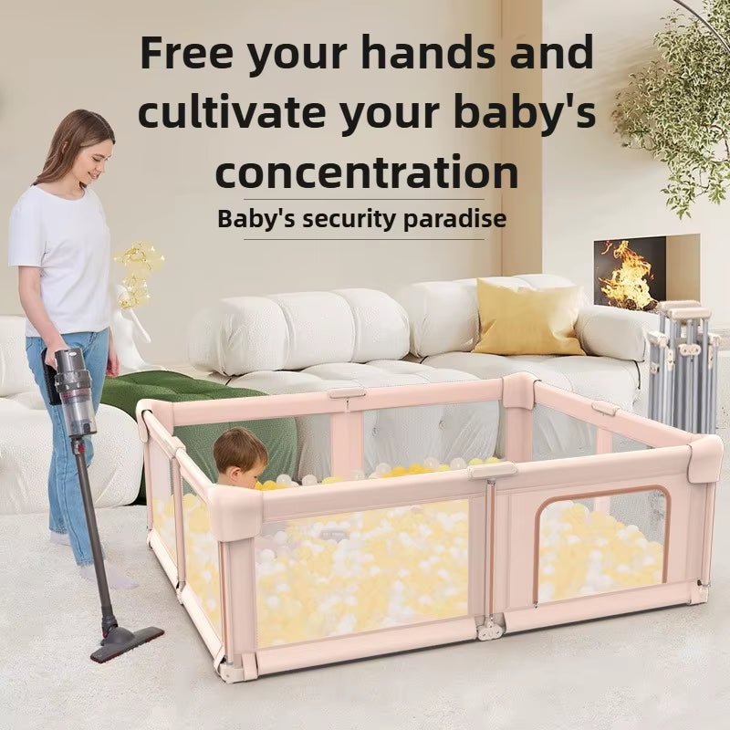 Nubely - PlaySafe™ – Foldable Baby Playpen with Breathable Mesh - 
