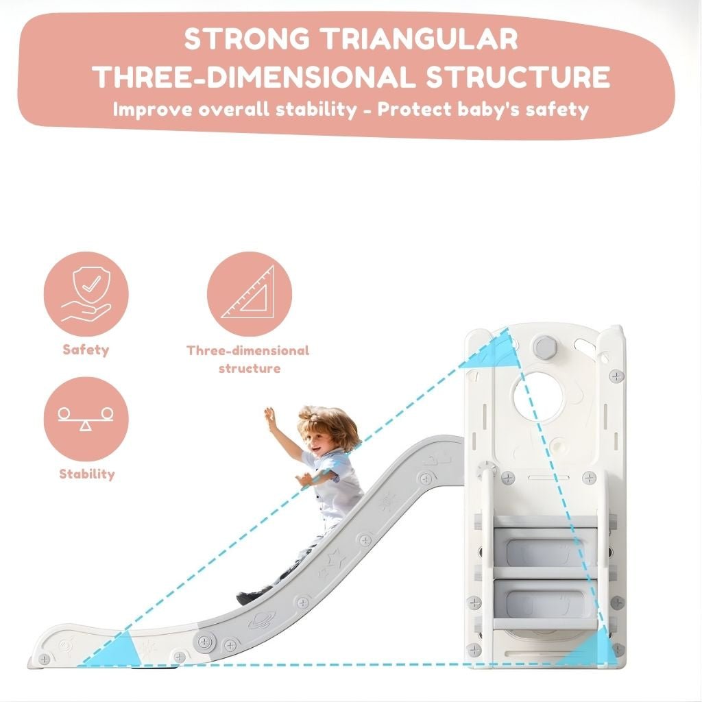 Nubely - PlaySlide™ 4-in-1 Indoor Toddler Slide & Activity Playset - Playground -
