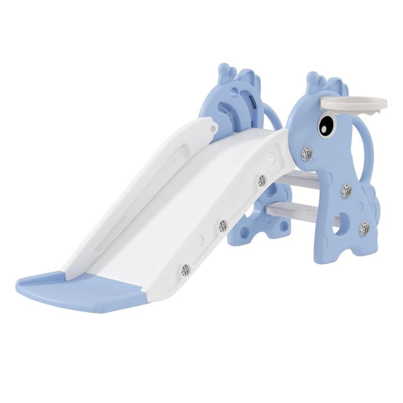Nubely - PlaySlide™ Giraffe – 3-in-1 Toddler Slide & Basketball Set - Playground -