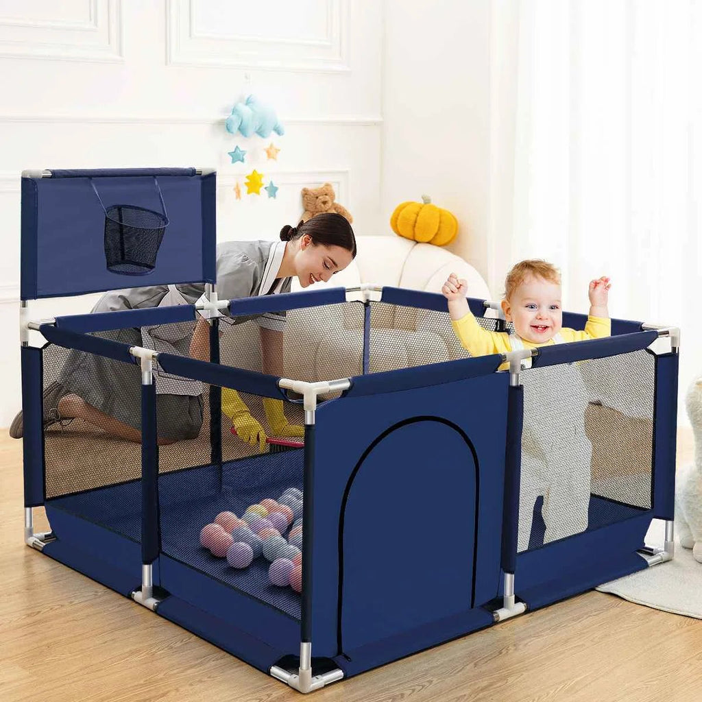 Nubely - PlaySquare™ – Large Square Baby Playpen for Safe Indoor & Outdoor Play - Playpen -
