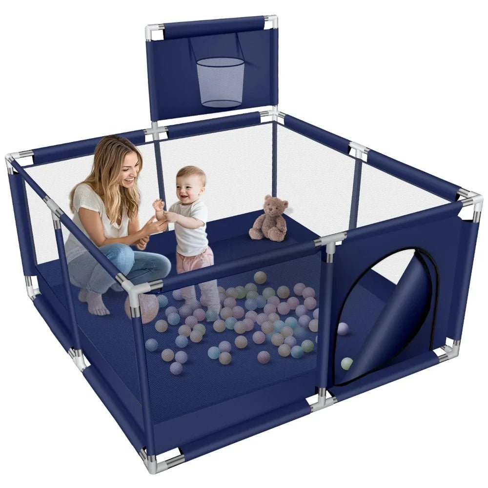 Nubely - PlaySquare™ – Large Square Baby Playpen for Safe Indoor & Outdoor Play - Playpen -