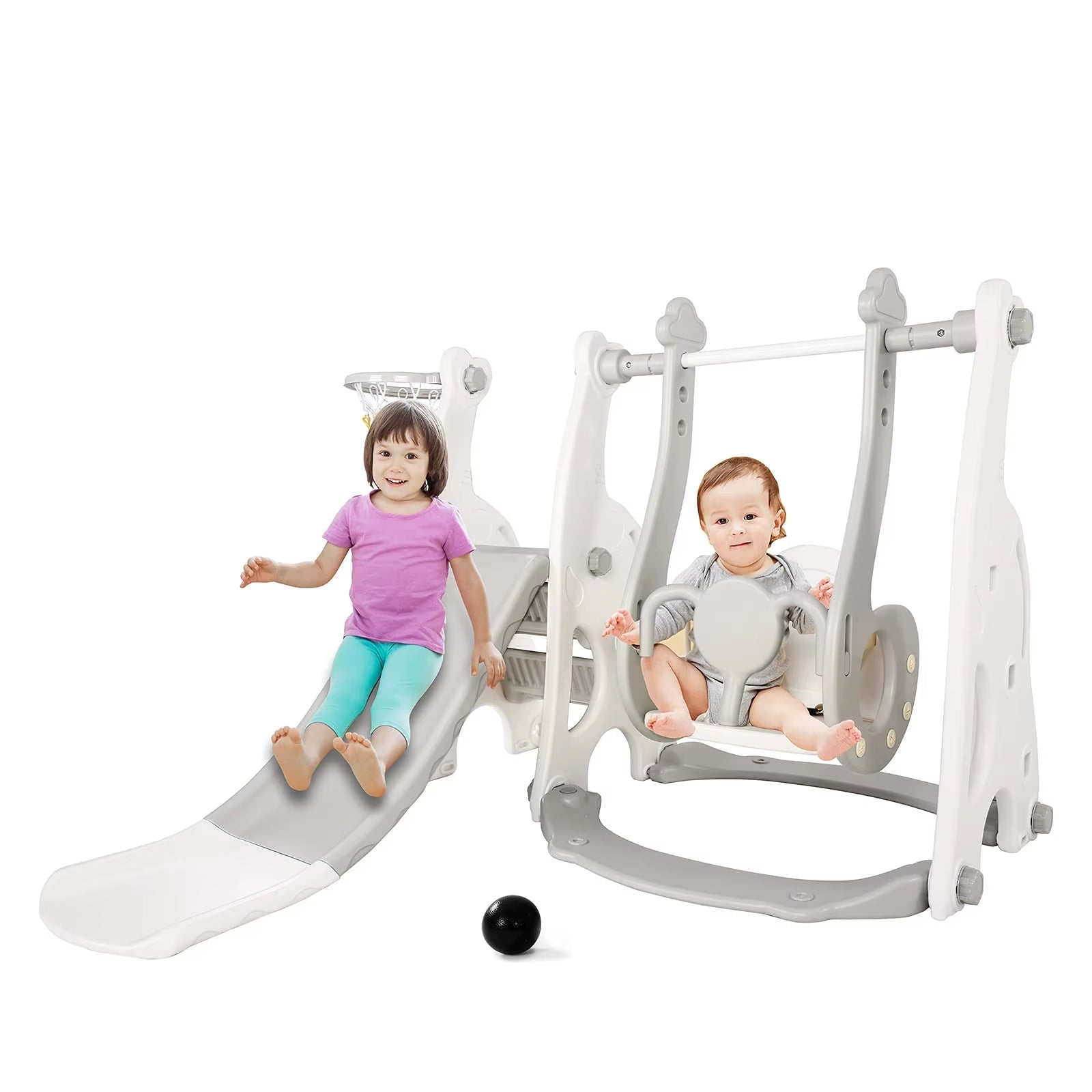 Nubely - PlaySwing™ 4-in-1 Toddler Slide & Swing Playground - Playground -