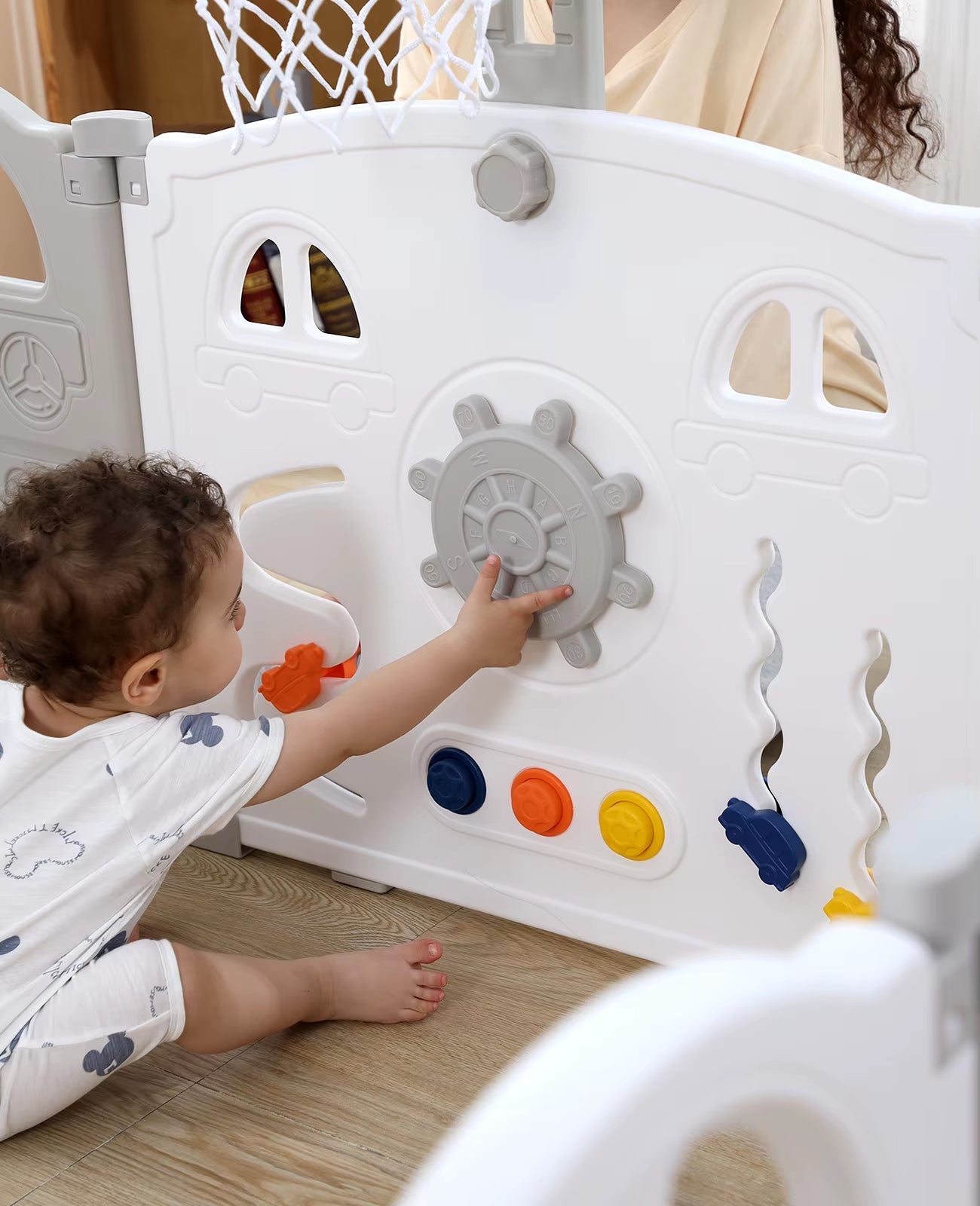 Nubely - PlayYard™ – Foldable Baby Playpen with Activity Panel & Balls - Playground -