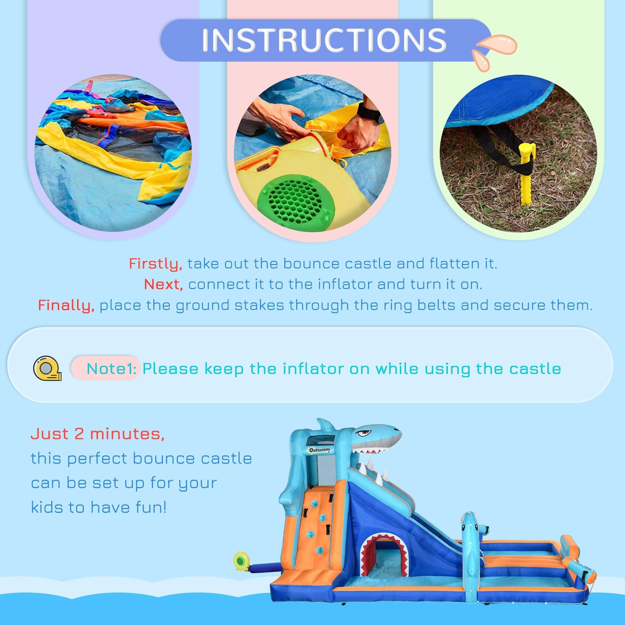 Nubely - SharkSplash™ – Giant Inflatable Water Park - Playground -