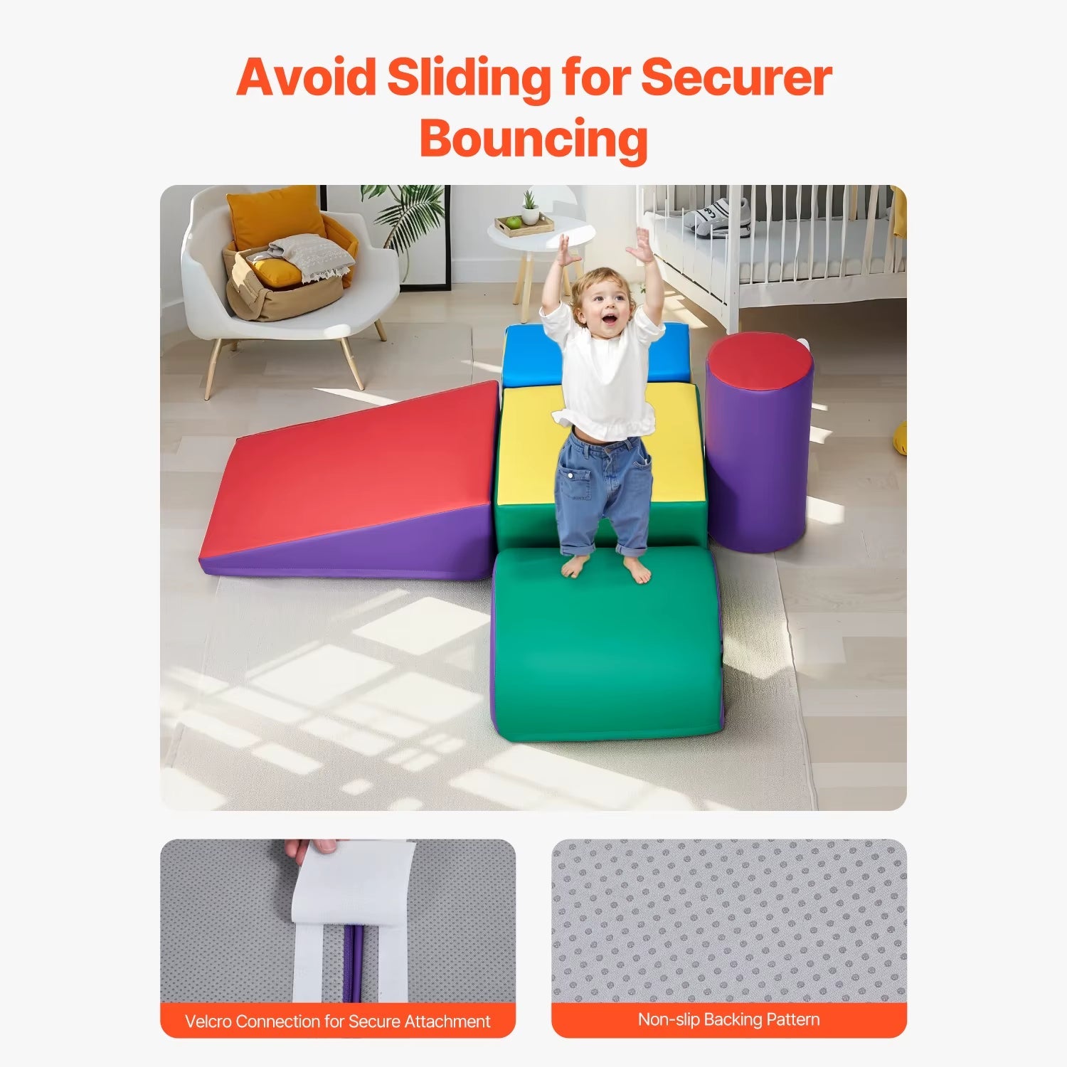 Nubely - SoftClimb™ – 5-Piece Toddler Foam Climbing Blocks - Playground -