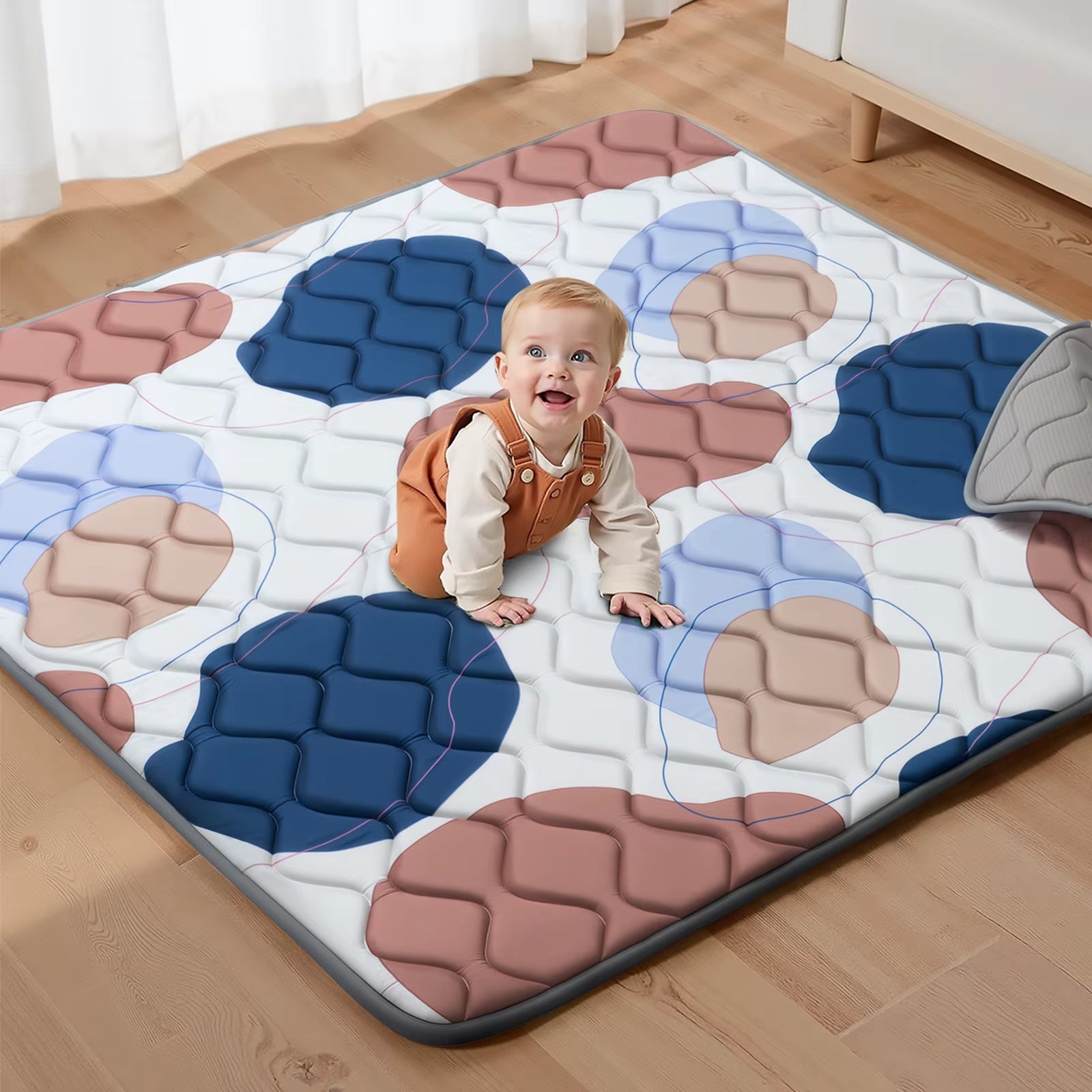 Nubely - SoftNest™ – Thick Foldable Non-Slip Baby Play Mat - Playpen -