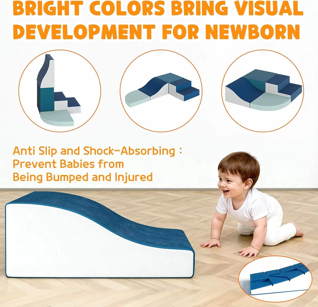 Nubely - SoftPlay™ 4-Piece Toddler Foam Climbing Set - Playground -