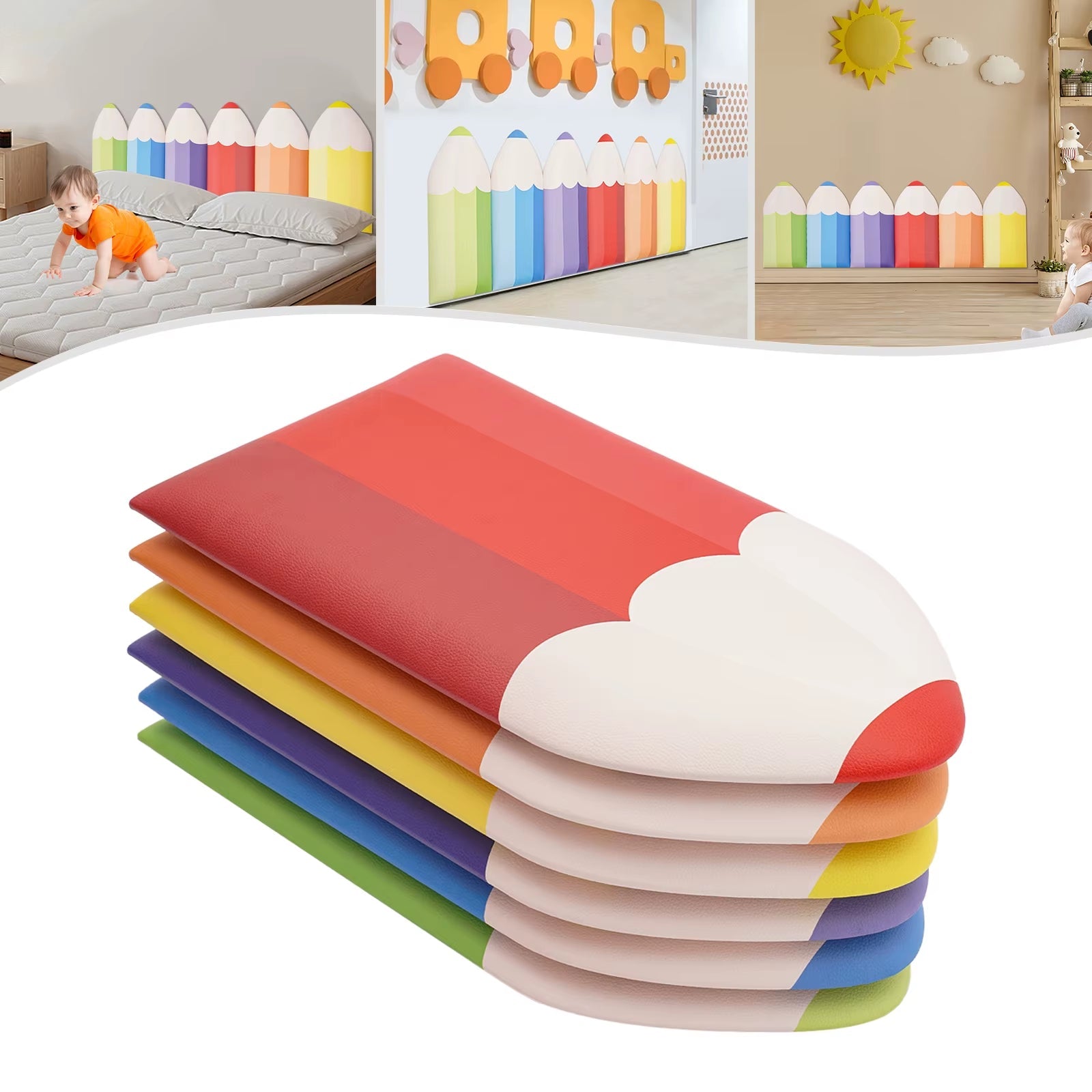 Nubely - WallSoft™ – 3D Pencil Wall Padding - Playpen -