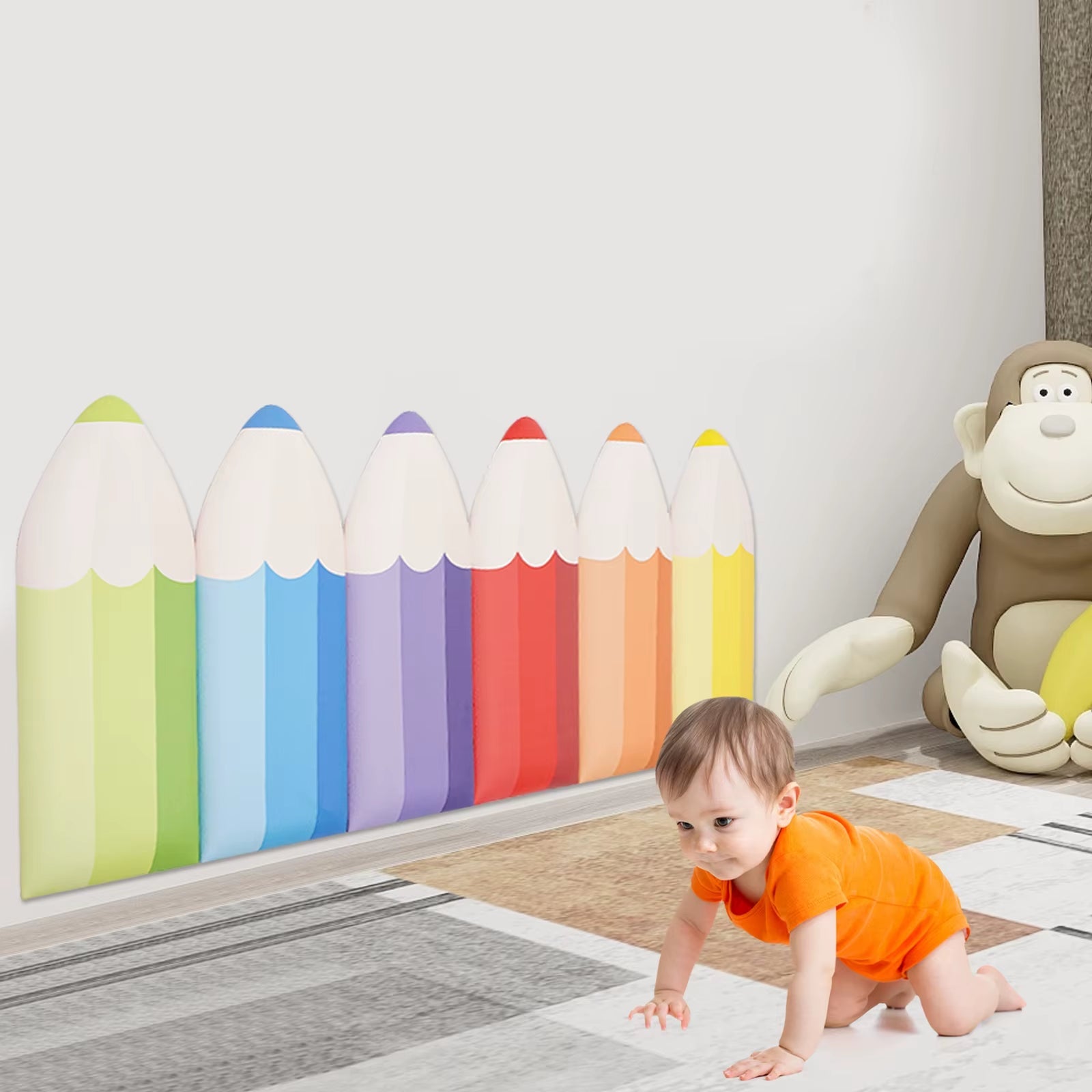 Nubely - WallSoft™ – 3D Pencil Wall Padding - Playpen -