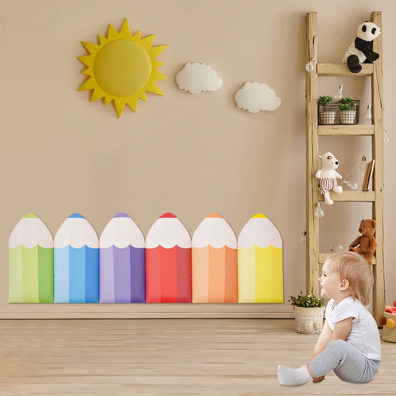 Nubely - WallSoft™ – 3D Pencil Wall Padding - Playpen -